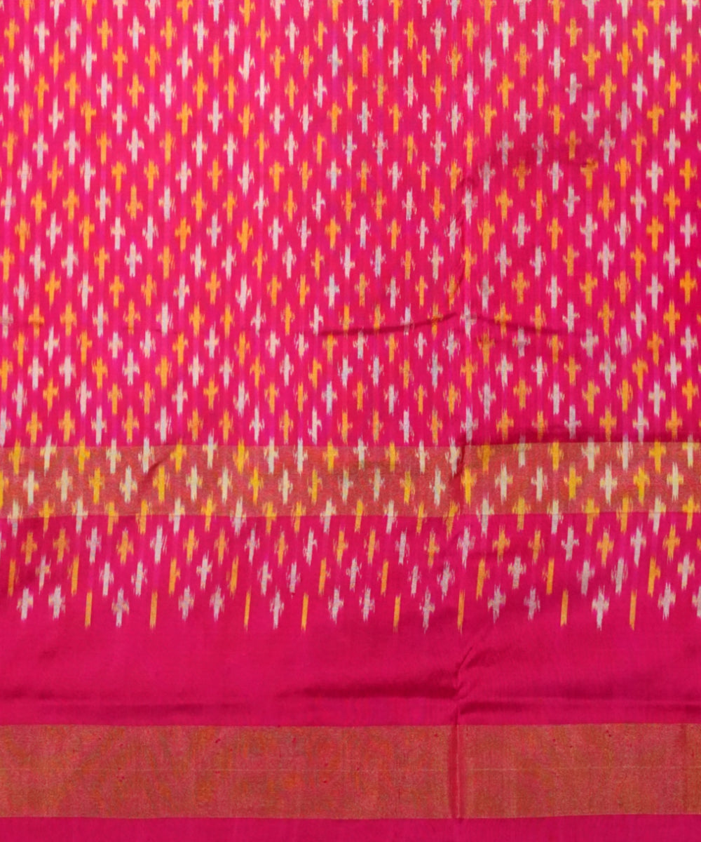 White red handloom silk pochampally saree