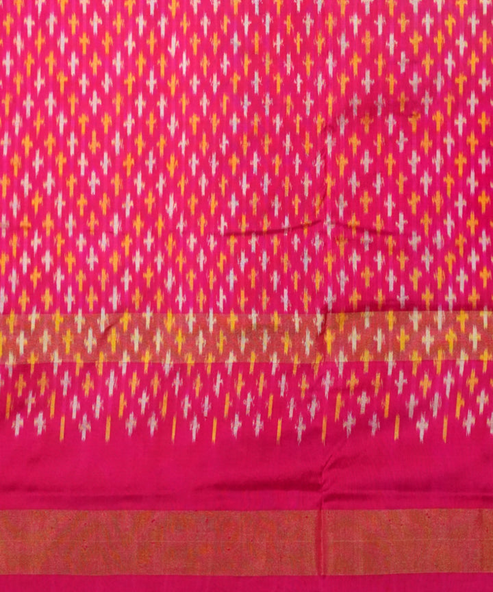 White red handloom silk pochampally saree