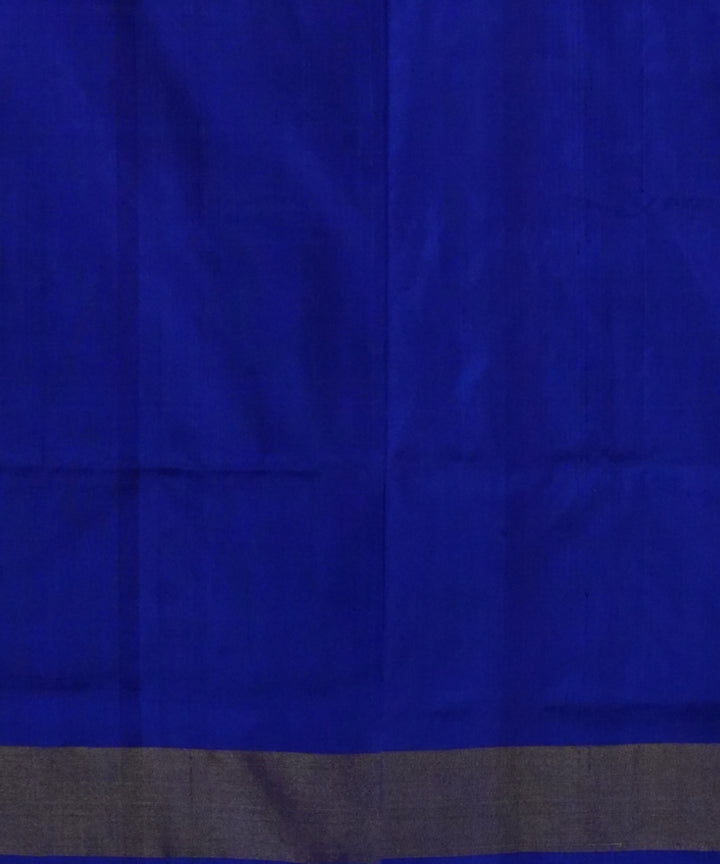 Cyan blue handloom pochampally ikat silk saree