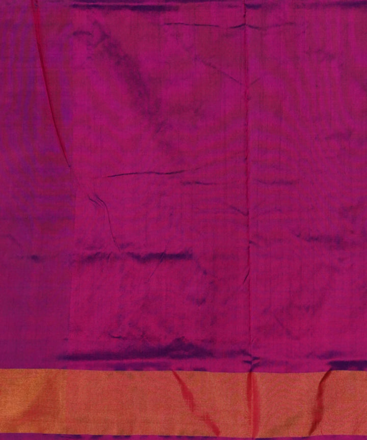 Purple white silk handloom pochampally ikat saree
