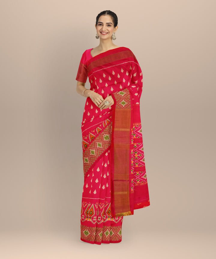Red handloom pochampally silk ikat saree