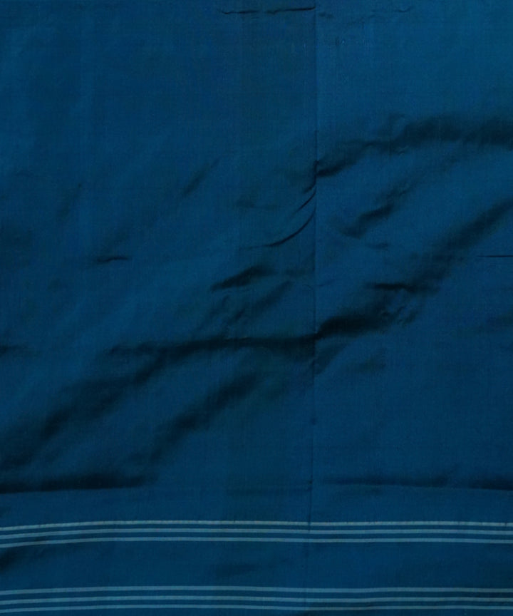Dark blue handloom pochampally ikat silk saree