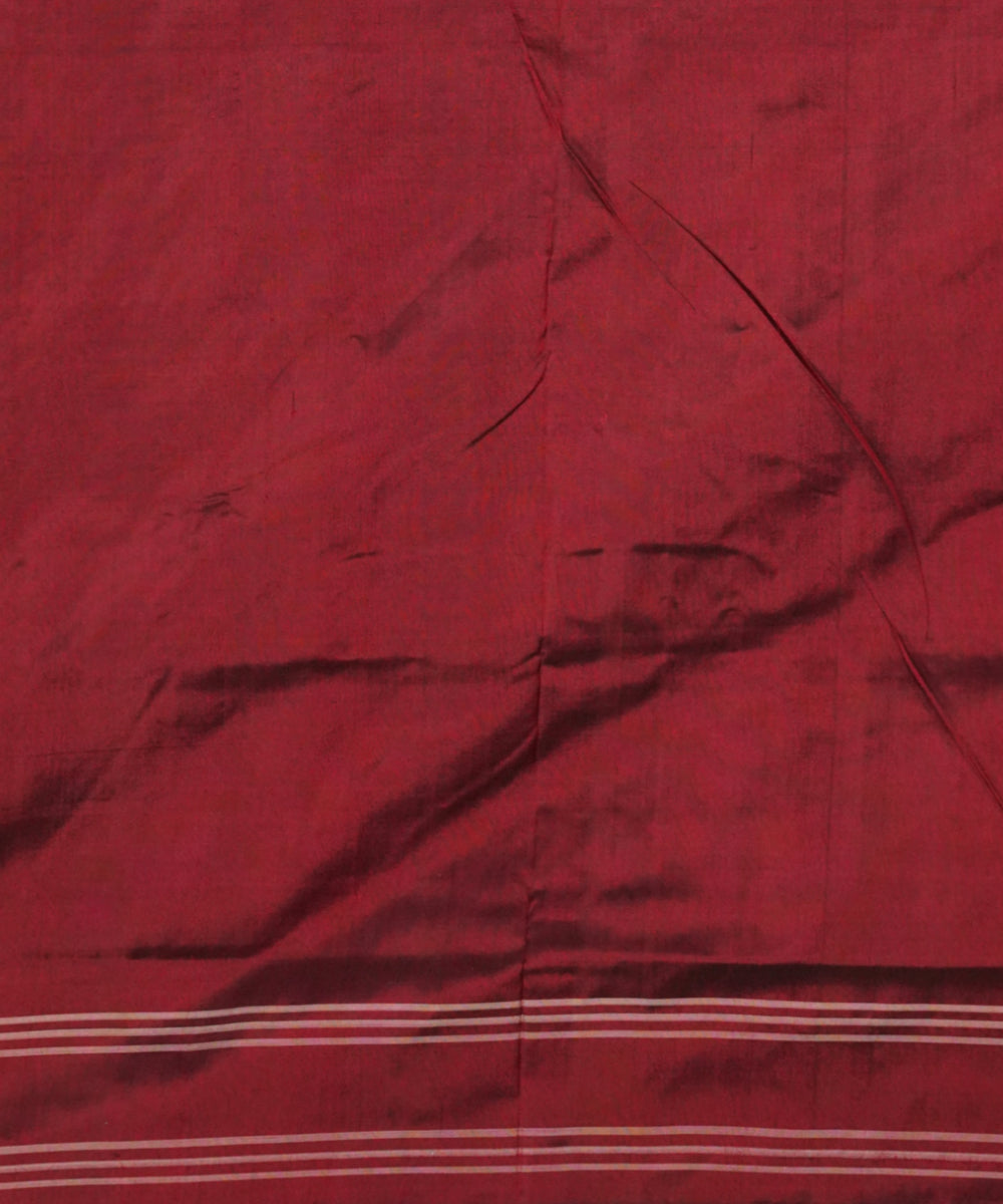 Maroon handloom pochampally ikat saree
