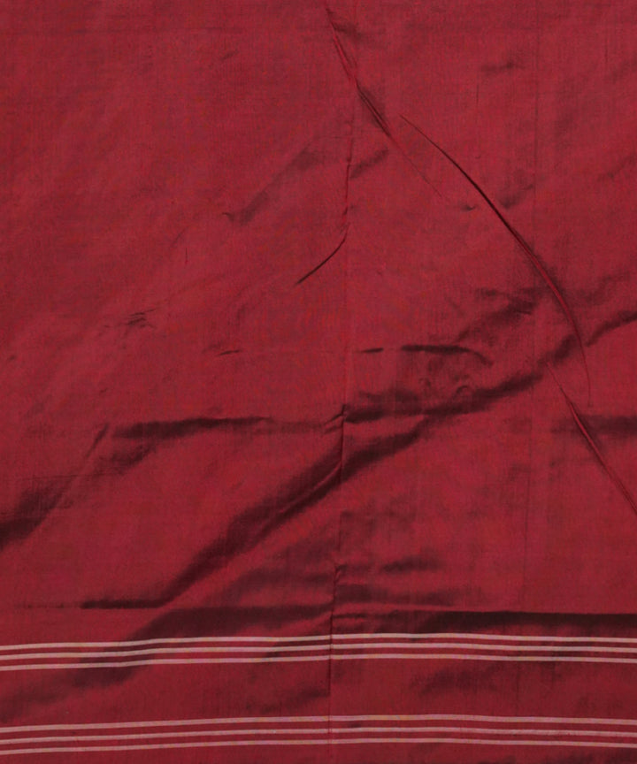 Maroon handloom pochampally ikat saree