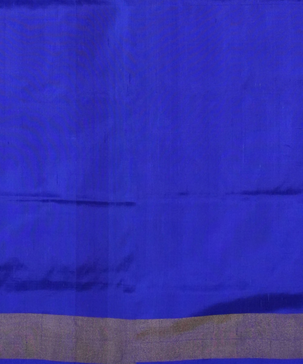 Navy blue handloom silk pochampally ikat saree