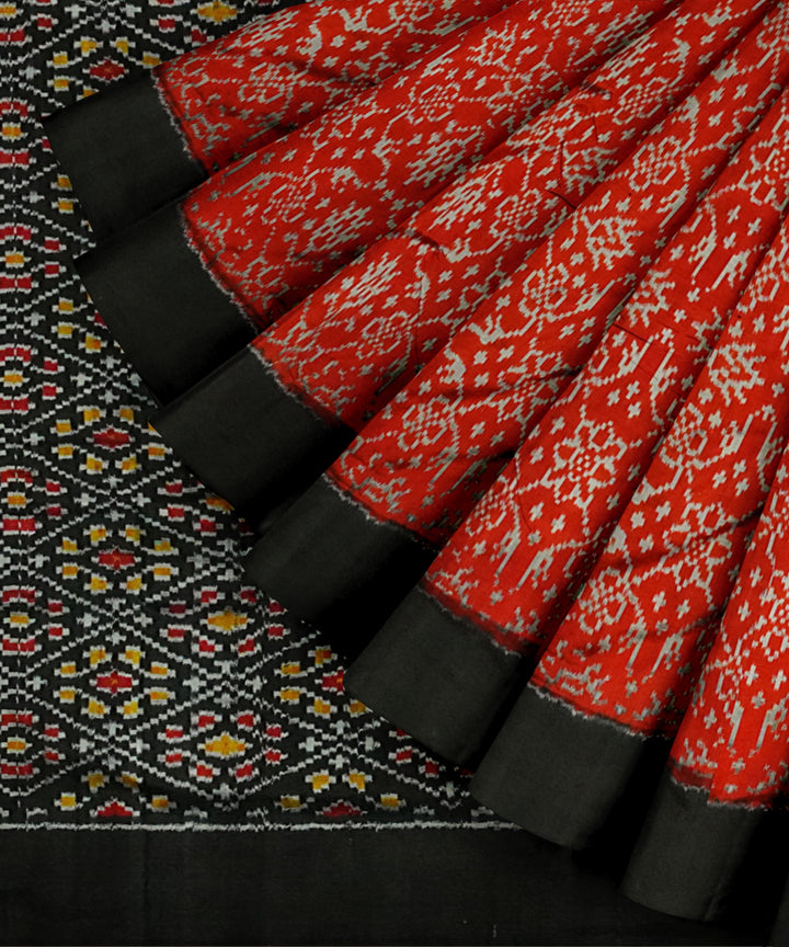 Red handloom pochampally-ikat silk saree