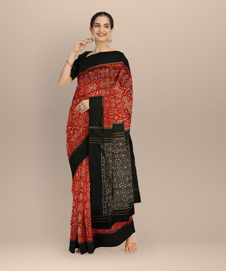 Red handloom pochampally-ikat silk saree