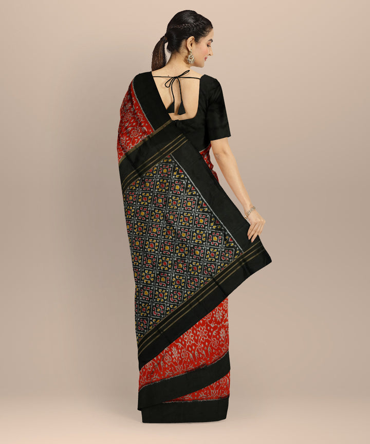 Red handloom pochampally-ikat silk saree