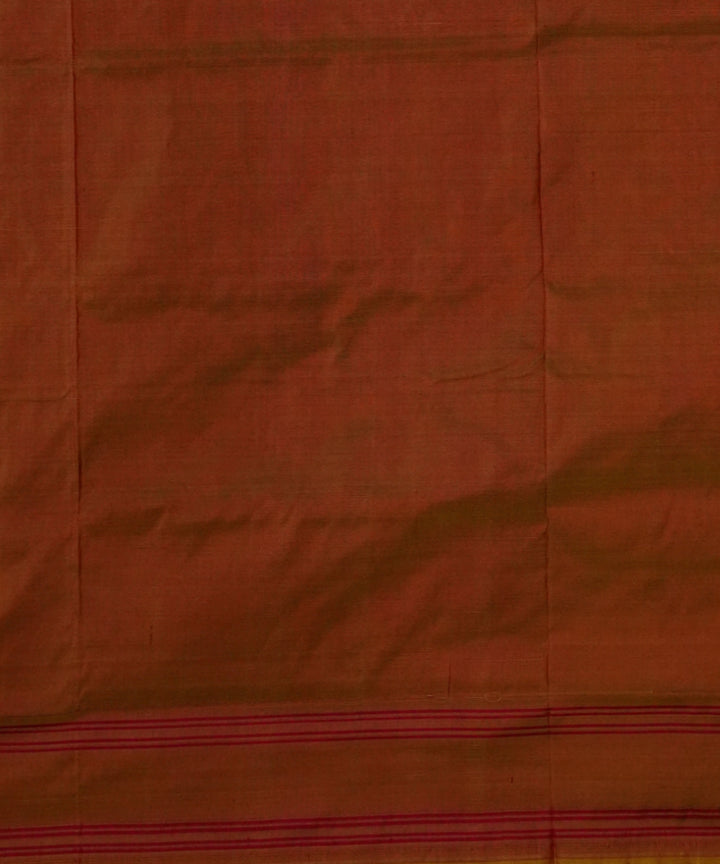 Brown grey handloom pochampally ikat silk saree