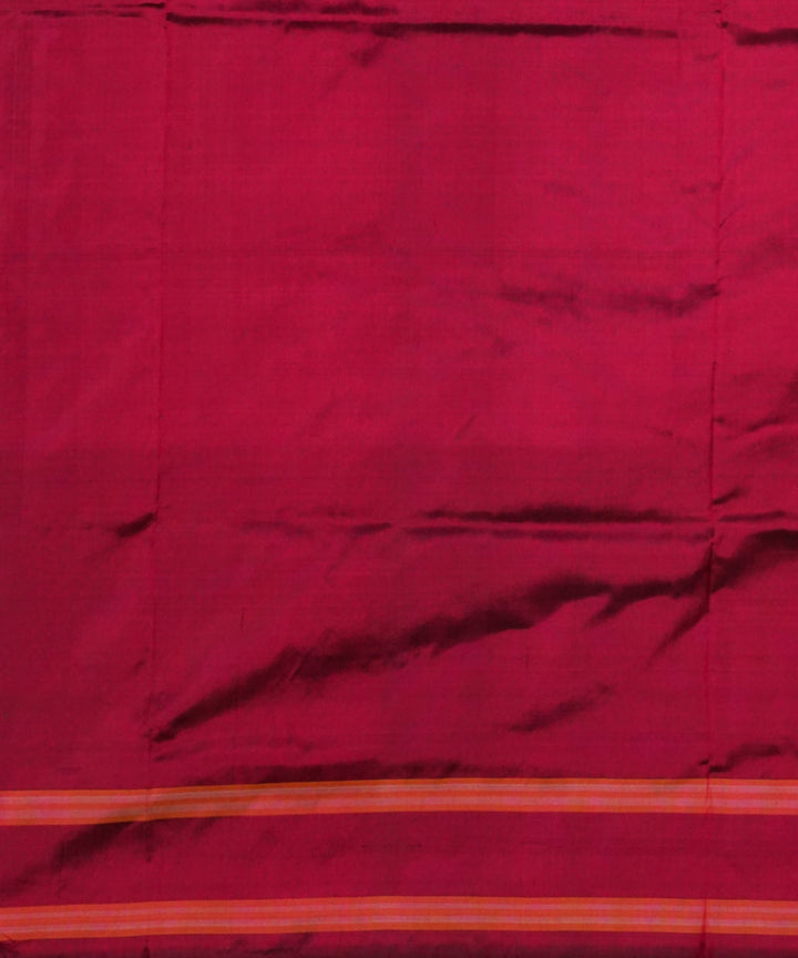 Navy blue navy blue maroon handloom pochampally ikat silk saree