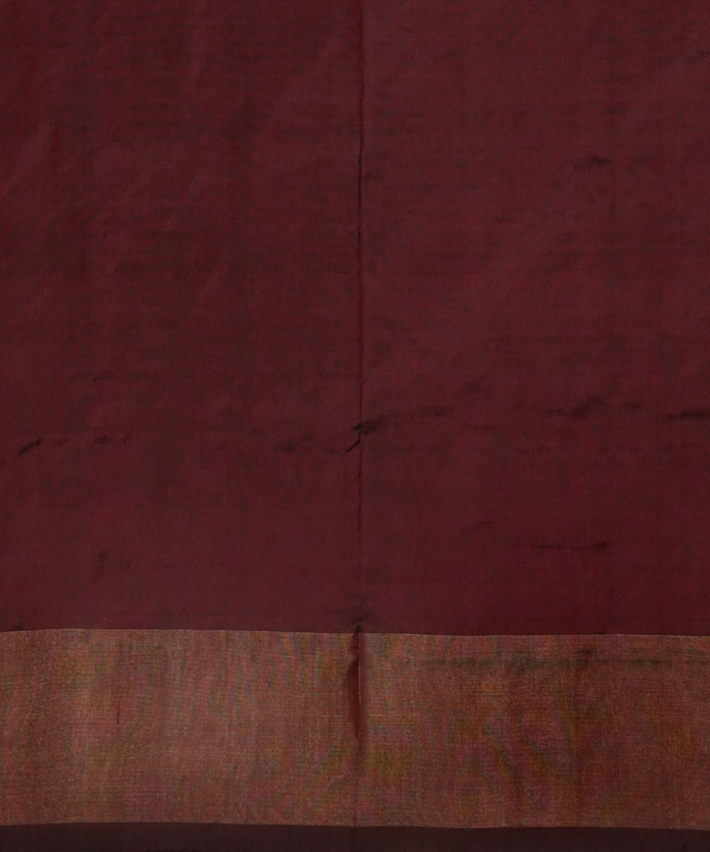 Brown green handloom pochampally ikat silk saree