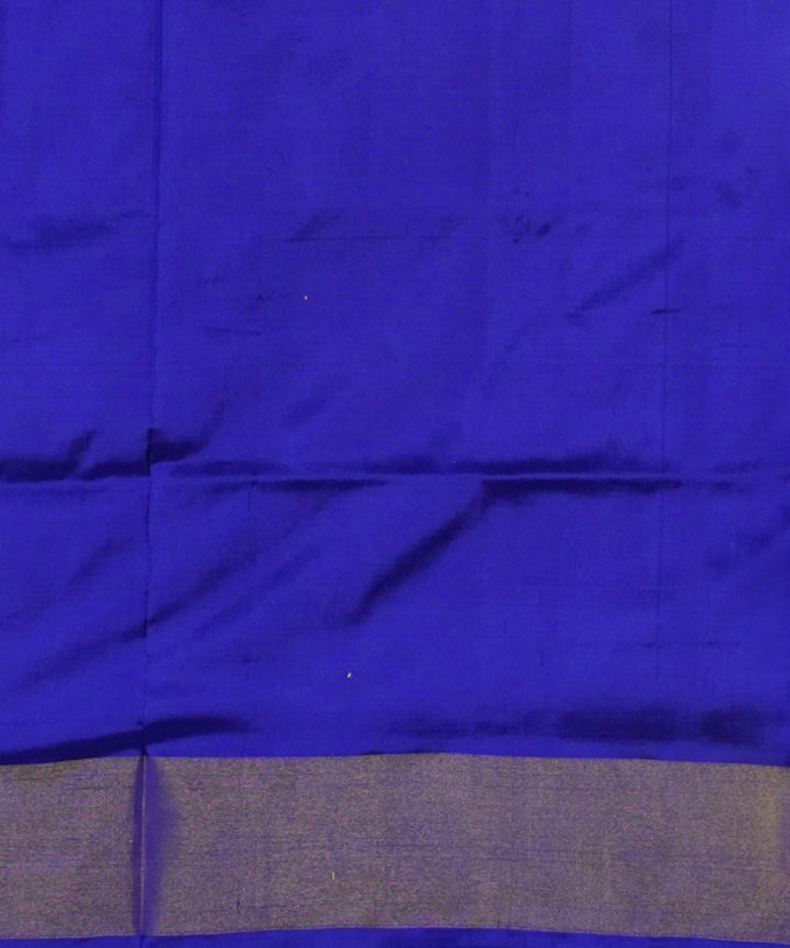 Cyan green royal blue handloom pochampally ikat silk saree