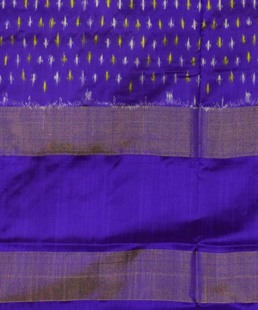 Olive green navy blue handloom pochampally silk saree