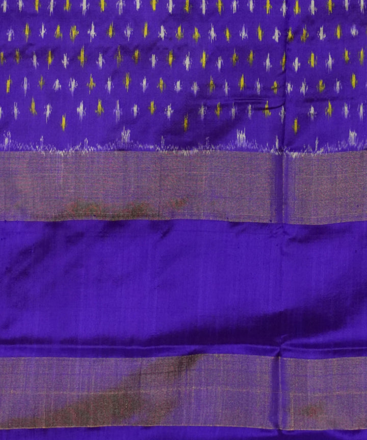 Olive green navy blue handloom pochampally silk saree
