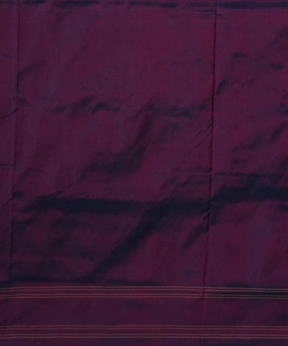 Purple white handloom pochampally ikat silk saree