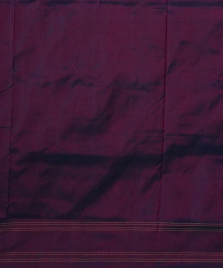 Purple white handloom pochampally ikat silk saree