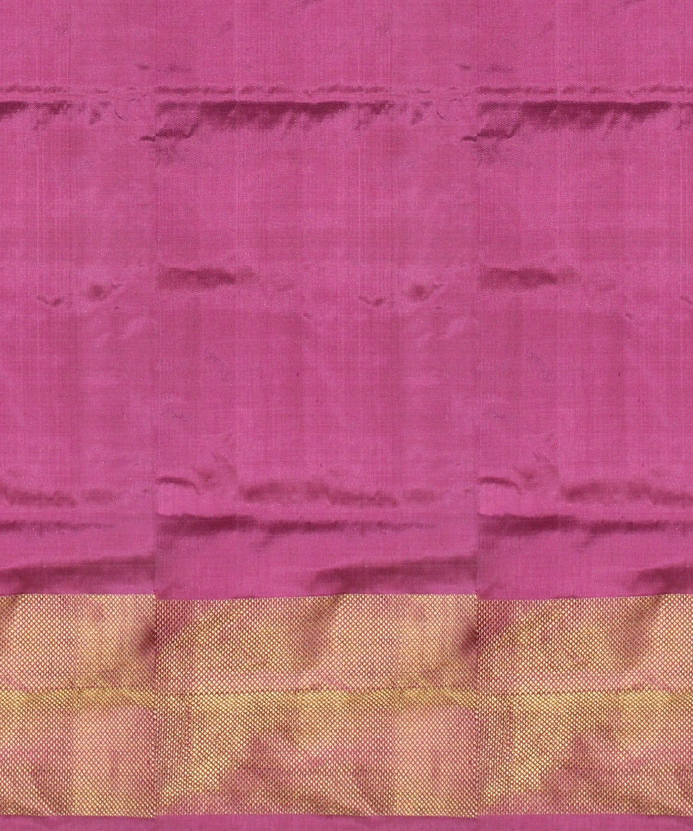 Multicolor pink handloom silk pochampalli ikkat saree