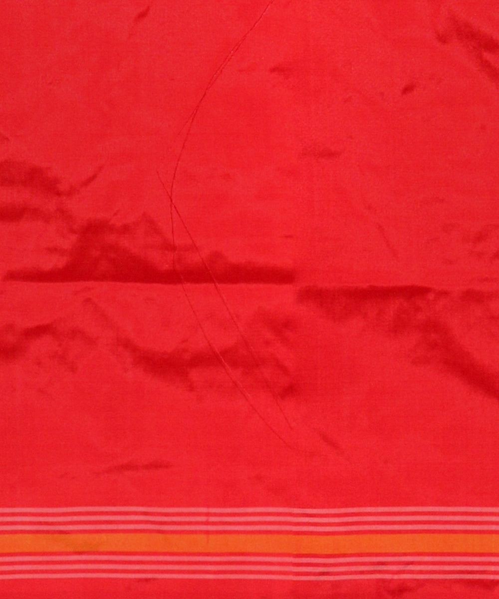 Multicolor red handloom pochampalli ikkat silk saree