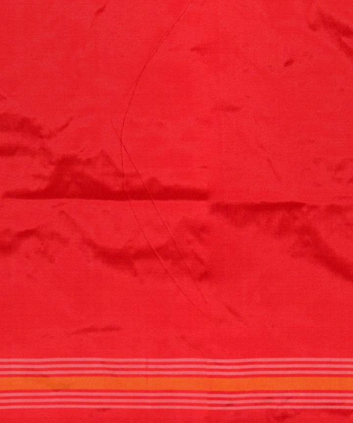 Multicolor red handloom pochampalli ikkat silk saree