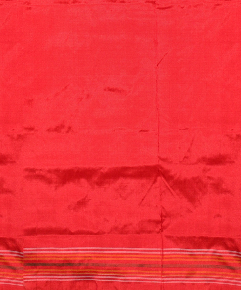 Multicolor purple silk handloom pochampalli ikkat saree
