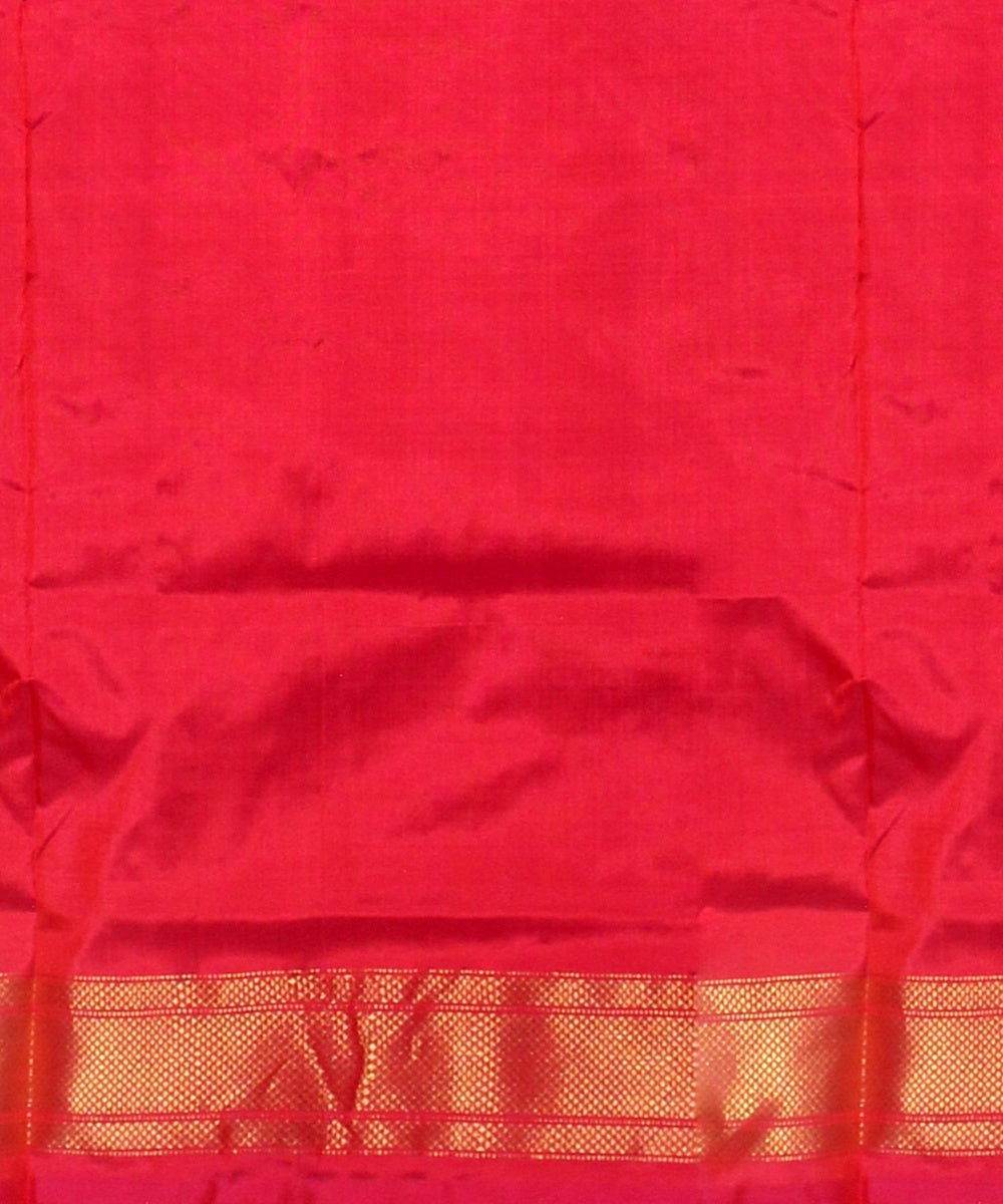 Multicolor pink hand loom silk pochampalli ikkat saree