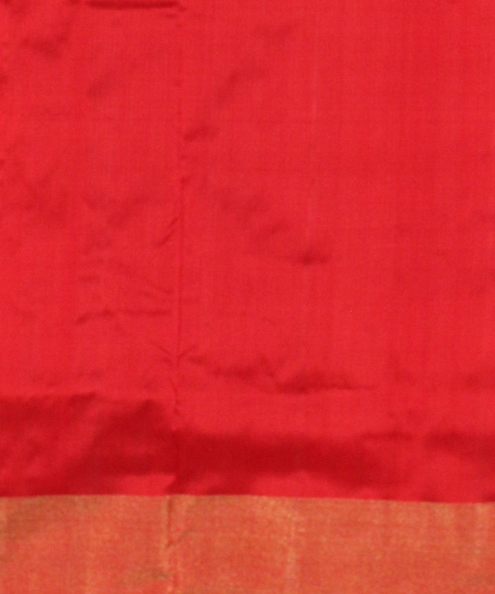 Grey red silk handloom pochampalli ikkat saree