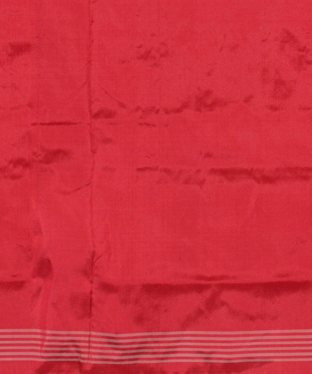 Multicolor red silk pochampalli ikkat handloom saree