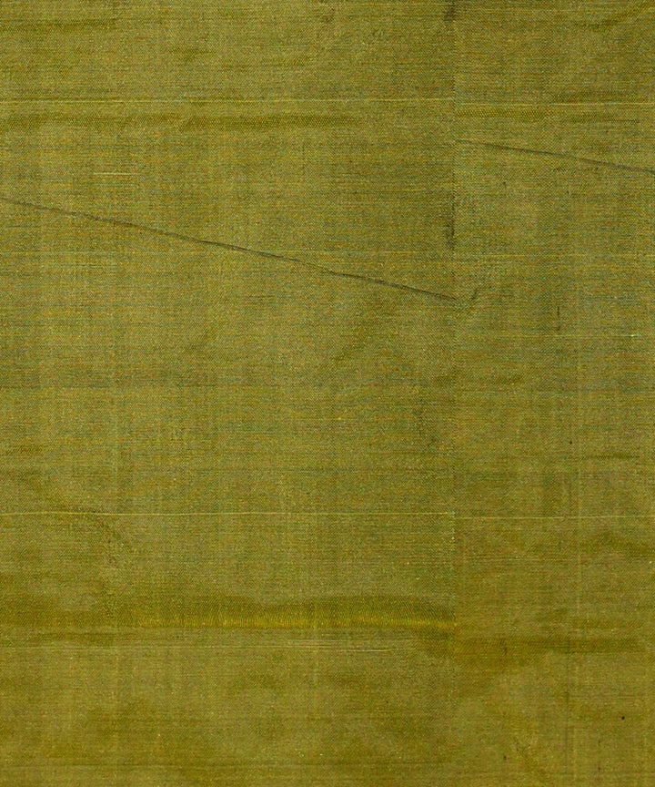 Olive green white silk handloom pochampalli ikkat saree