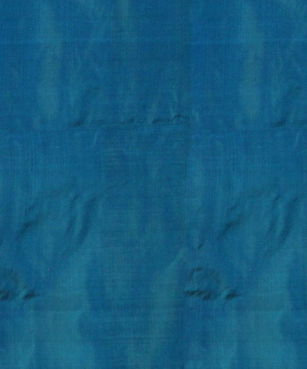 Teal green white silk handloom pochampalli ikkat saree