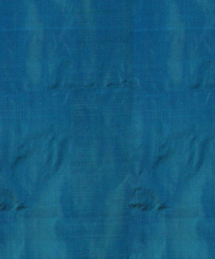 Teal green white silk handloom pochampalli ikkat saree