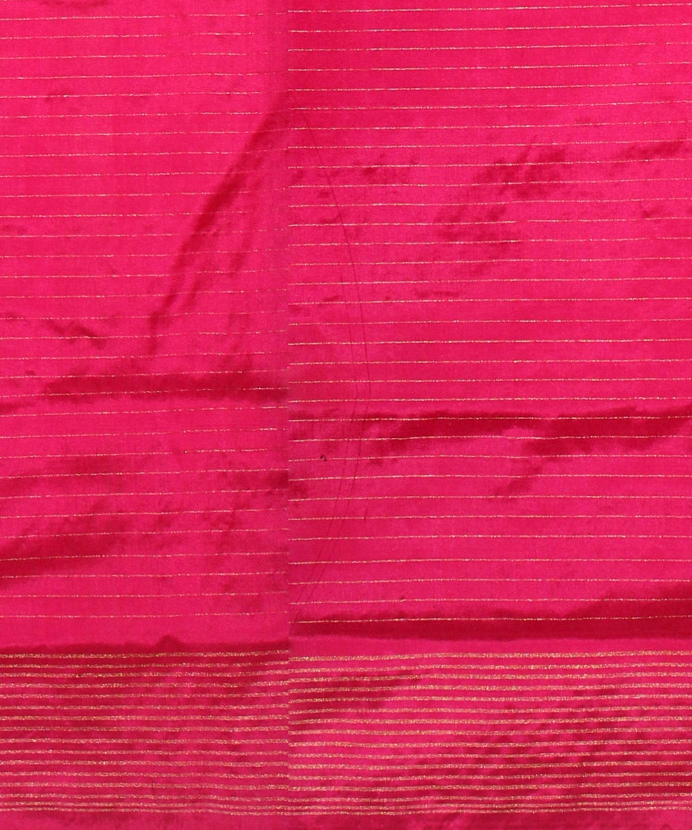 Dark green checks pink silk handloom pochampalli ikkat saree