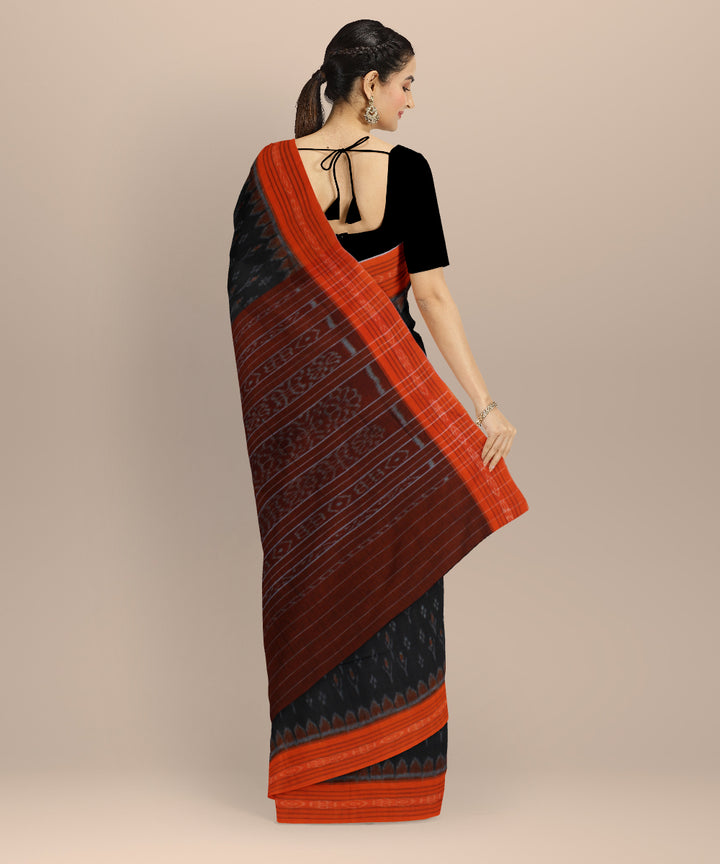 Olive green mustard cotton handwoven nuapatna saree