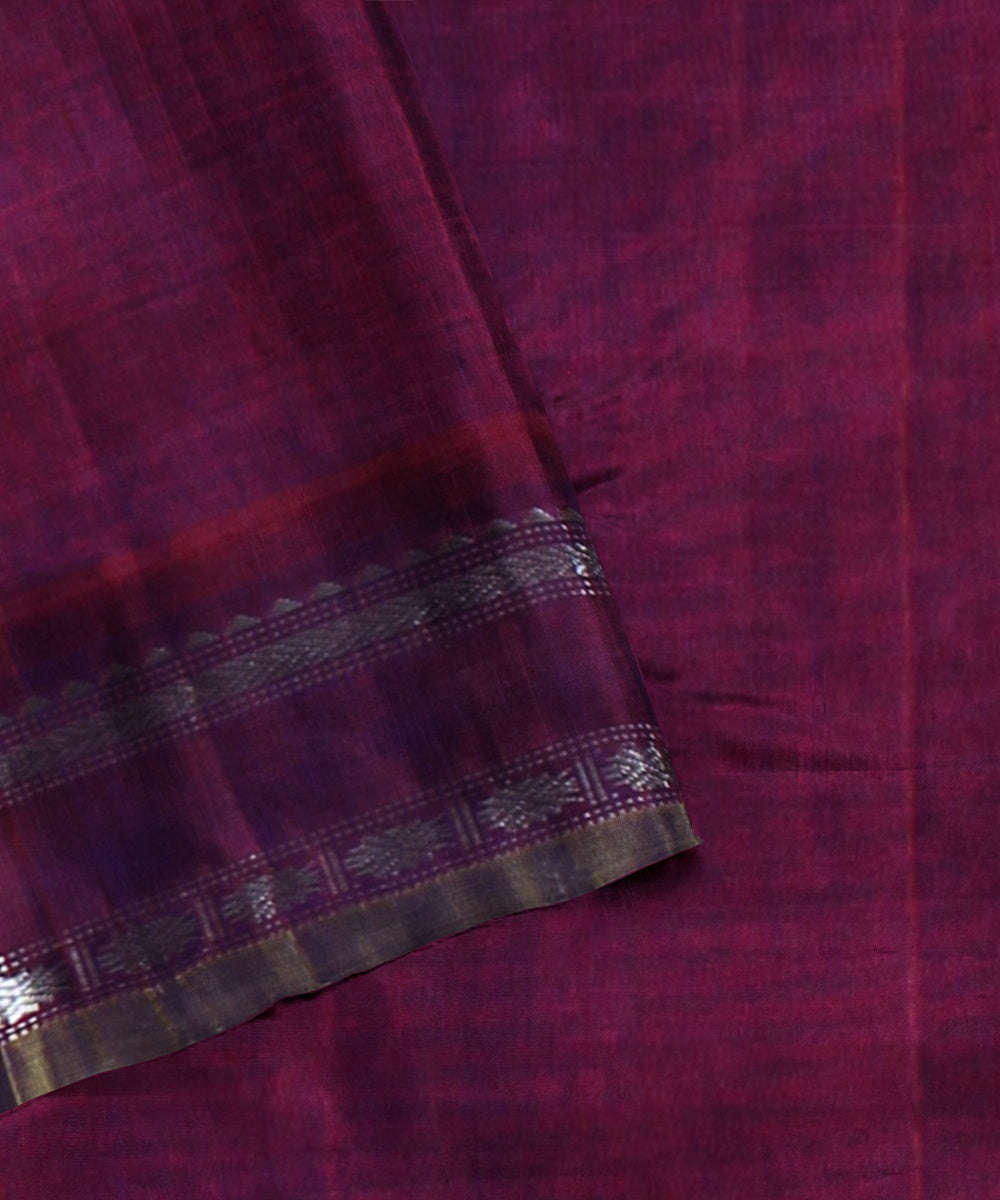 Peach purple handloom gadwal silk saree