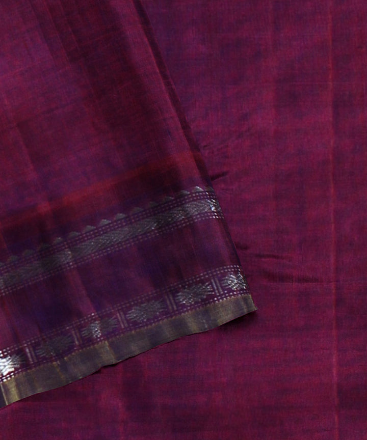Peach purple handloom gadwal silk saree