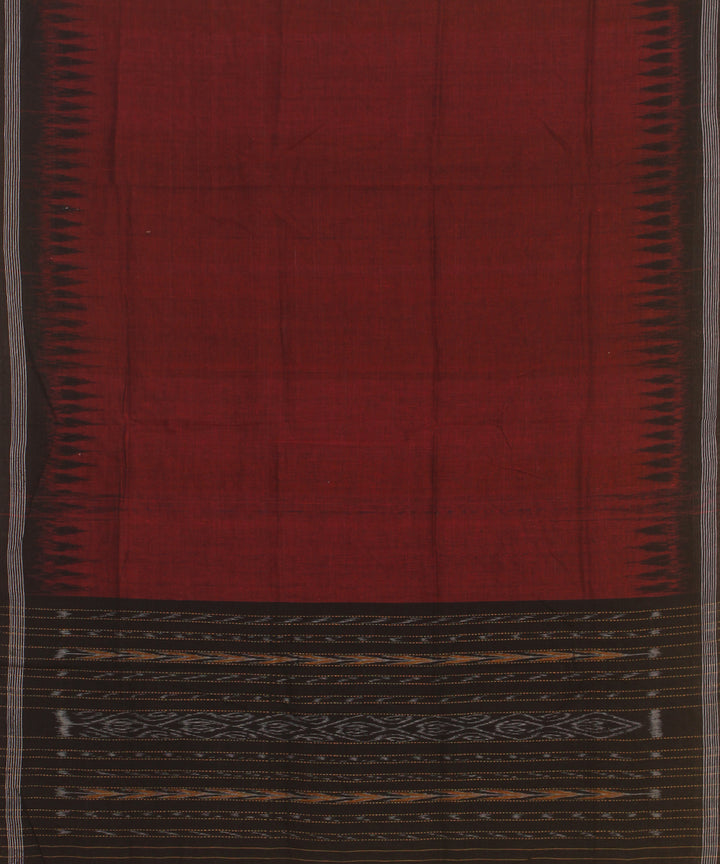 Black maroon handwoven cotton sambalpuri dress material