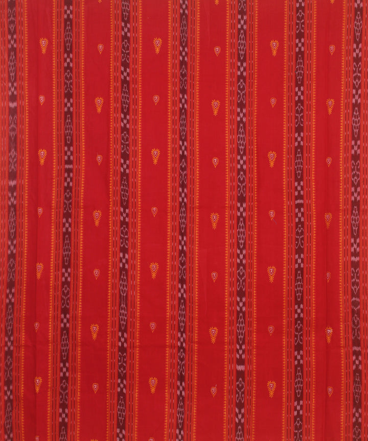 Red yellow handloom cotton sambalpuri dress material
