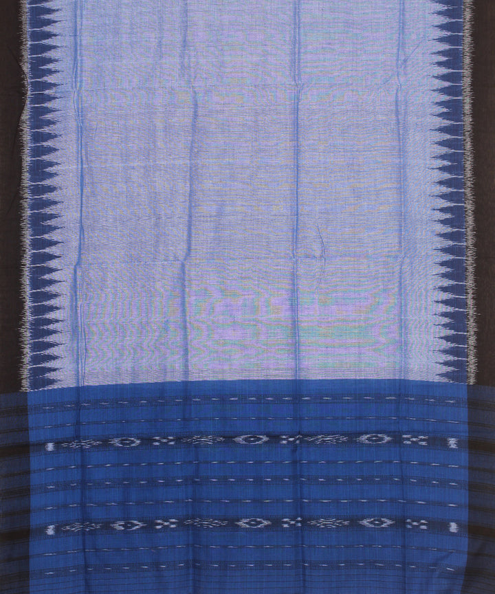 Cyan blue black handwoven cotton sambalpuri dress material