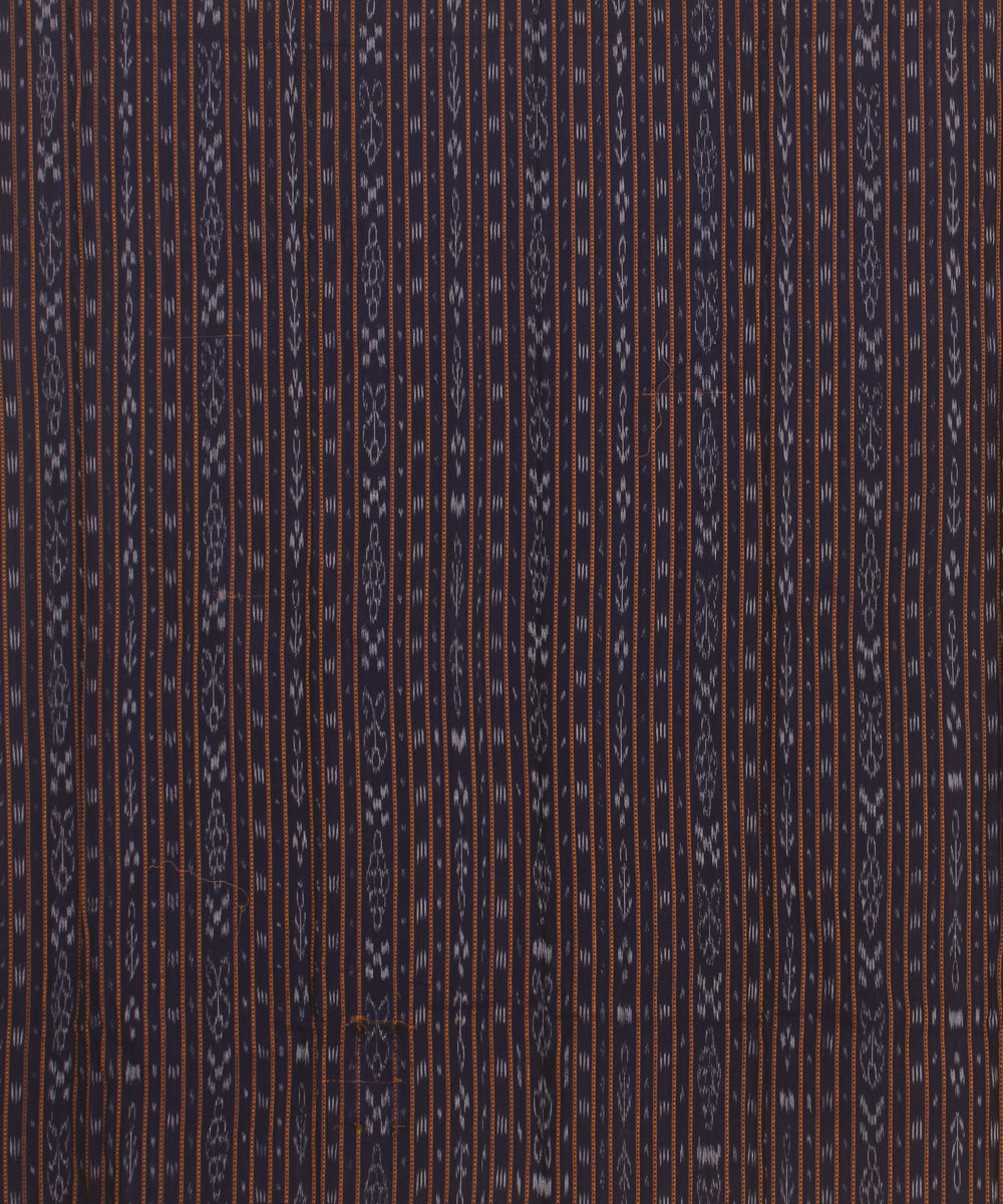 Navy blue grey handwoven cotton sambalpuri dress material