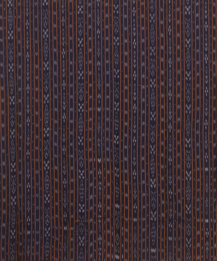 Navy blue grey handwoven cotton sambalpuri dress material