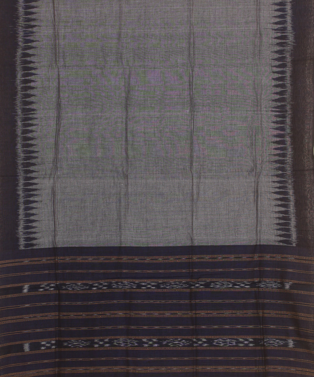 Navy blue grey handwoven cotton sambalpuri dress material