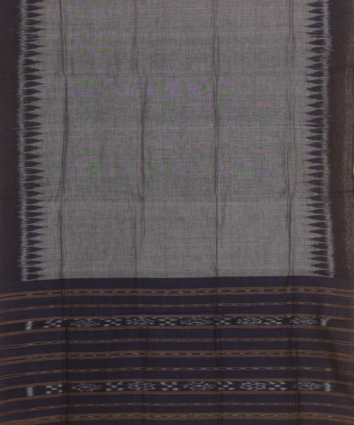 Navy blue grey handwoven cotton sambalpuri dress material
