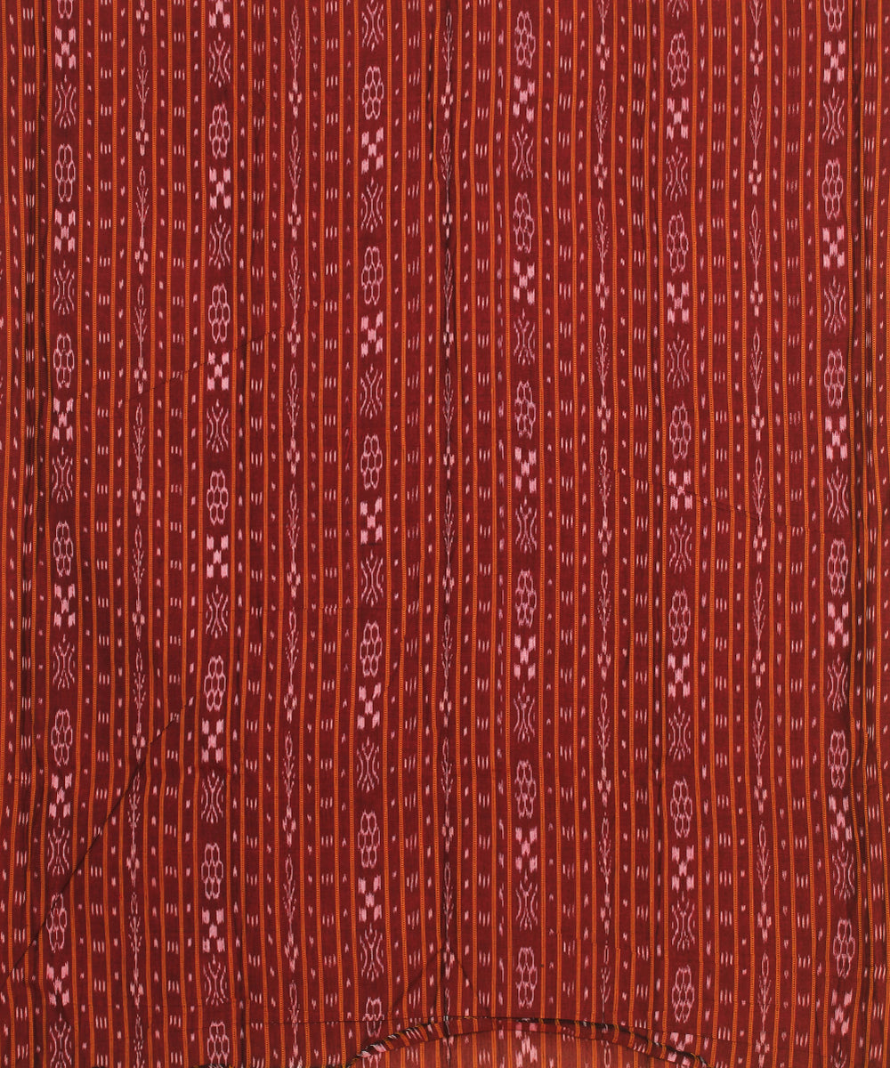 Maroon grey handloom cotton sambalpuri dress material