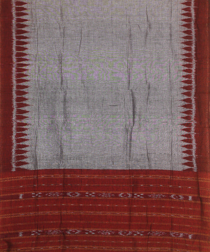 Maroon grey handloom cotton sambalpuri dress material