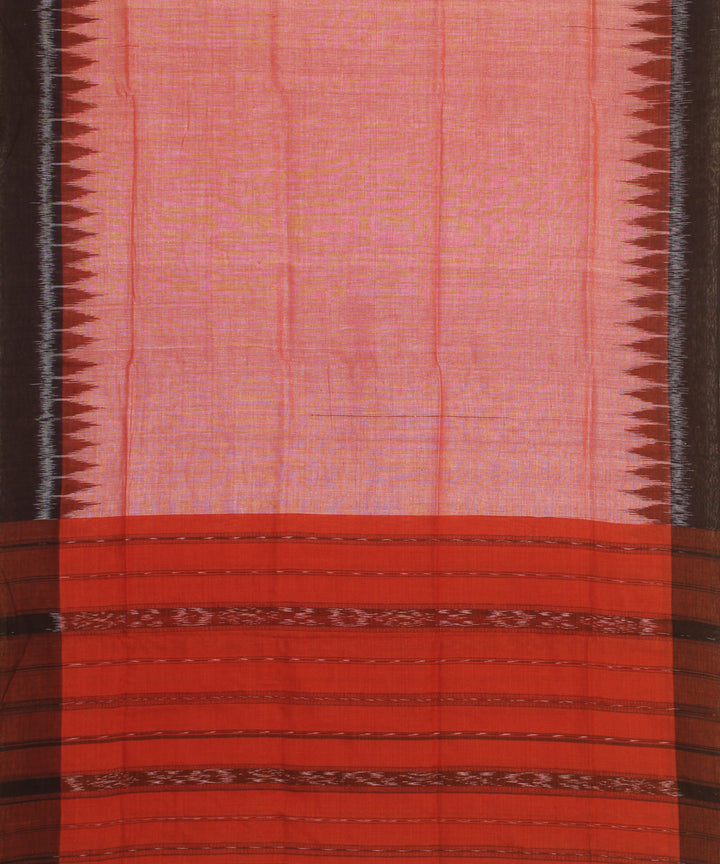 Red light pink cotton handwoven sambalpuri dress material