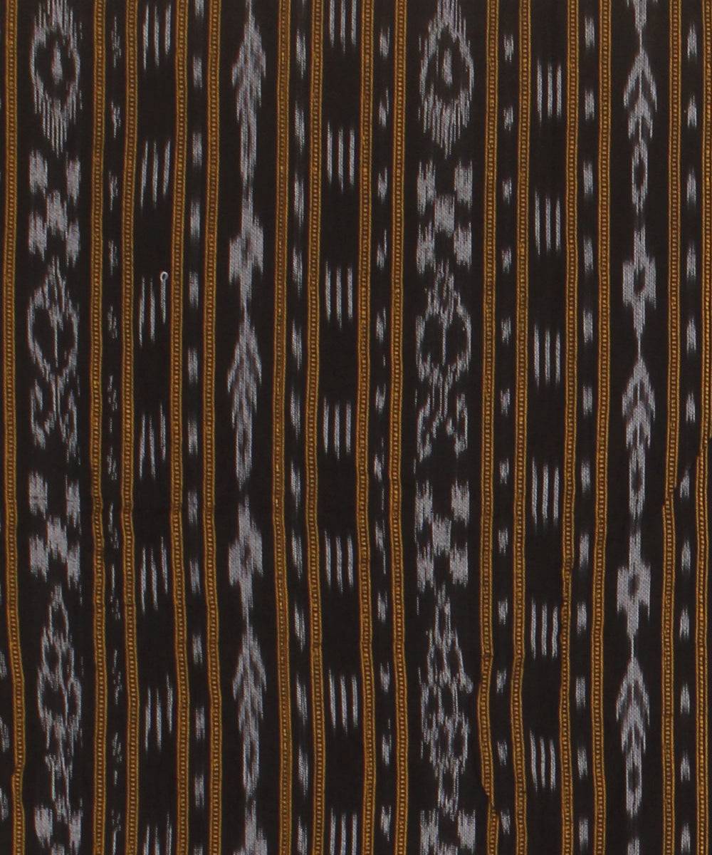 Black grey handwoven sambalpuri cotton dress material