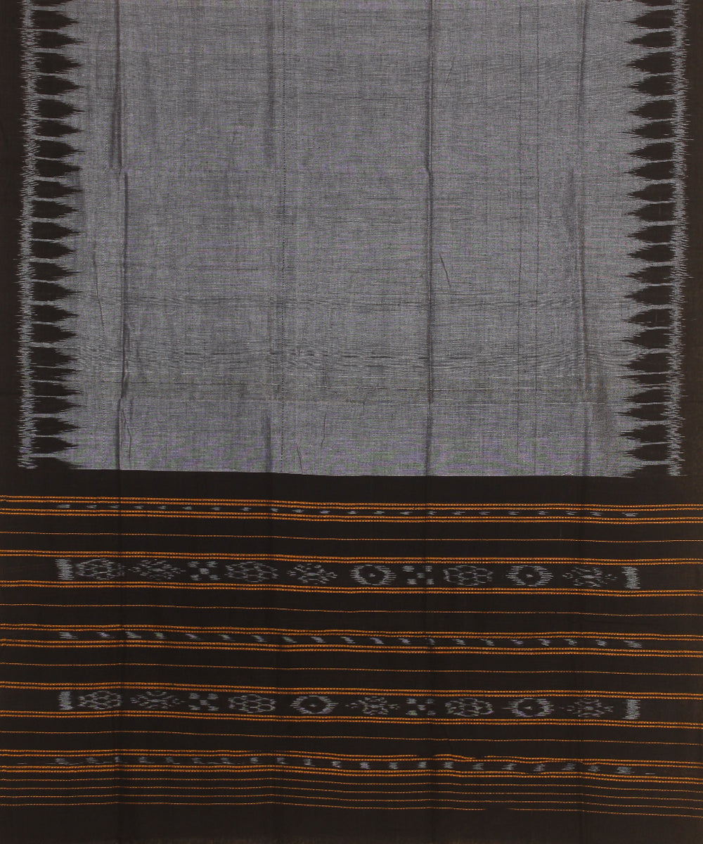 Black grey handwoven sambalpuri cotton dress material