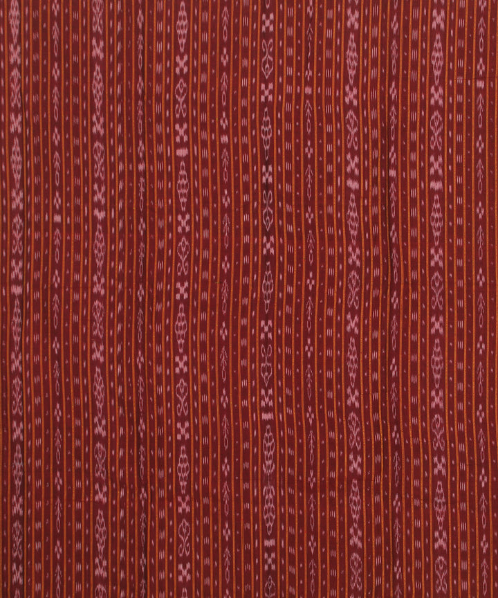 Maroon grey handwoven cotton sambalpuri dress material