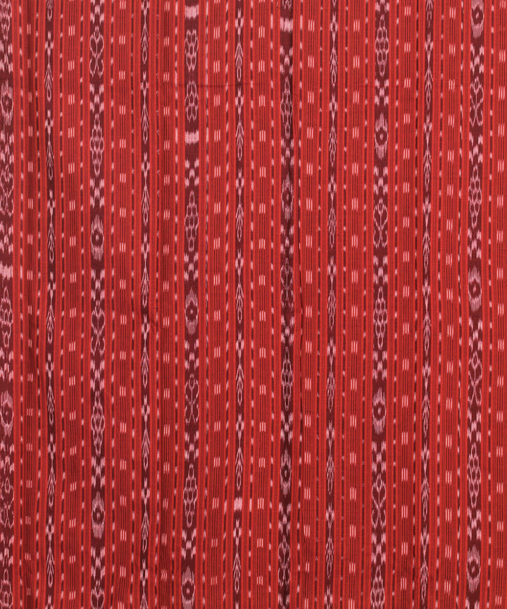 Red light pink handwoven sambalpuri cotton dress material