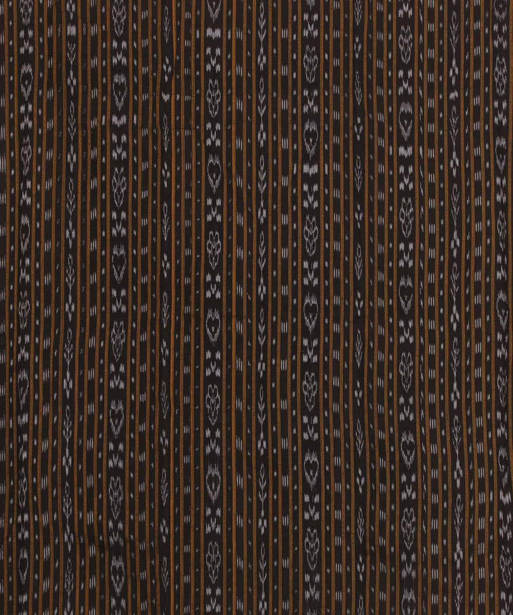 Black grey handwoven cotton sambalpuri dress material