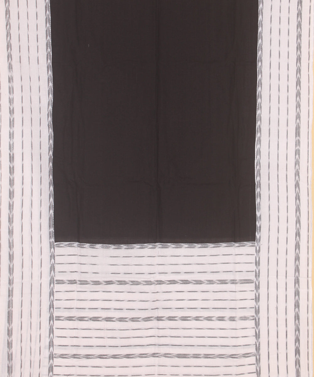 Off white black patch work dupatta cotton sambalpuri dress material